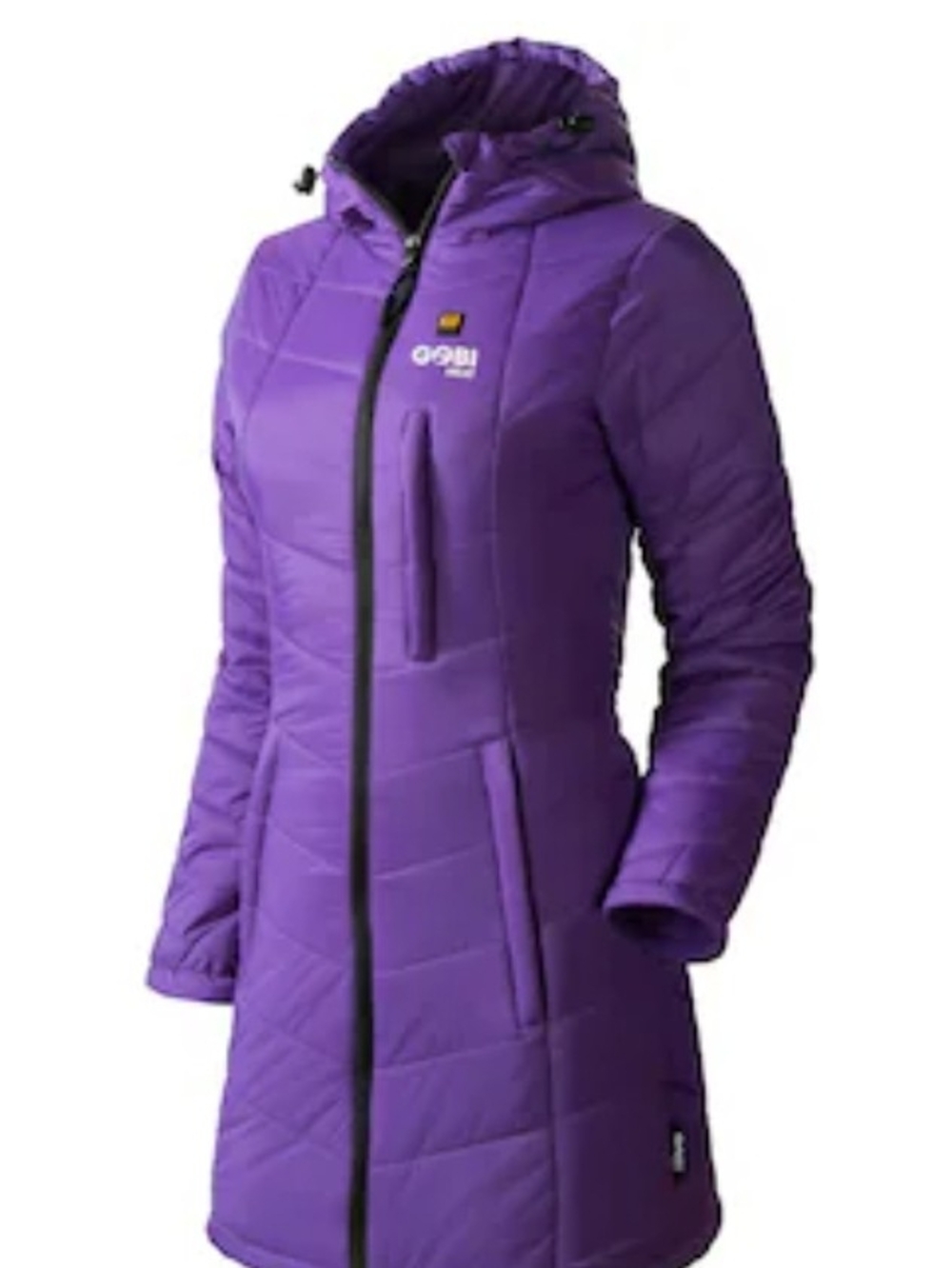 Women's Purple Quilted Hooded Puffer Coat by OOBI